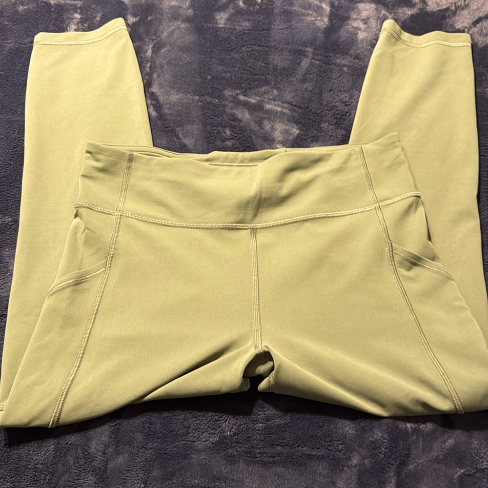 Lululemon Invigorate crop. Size 10. Inseam 23 1/2. Algae Green